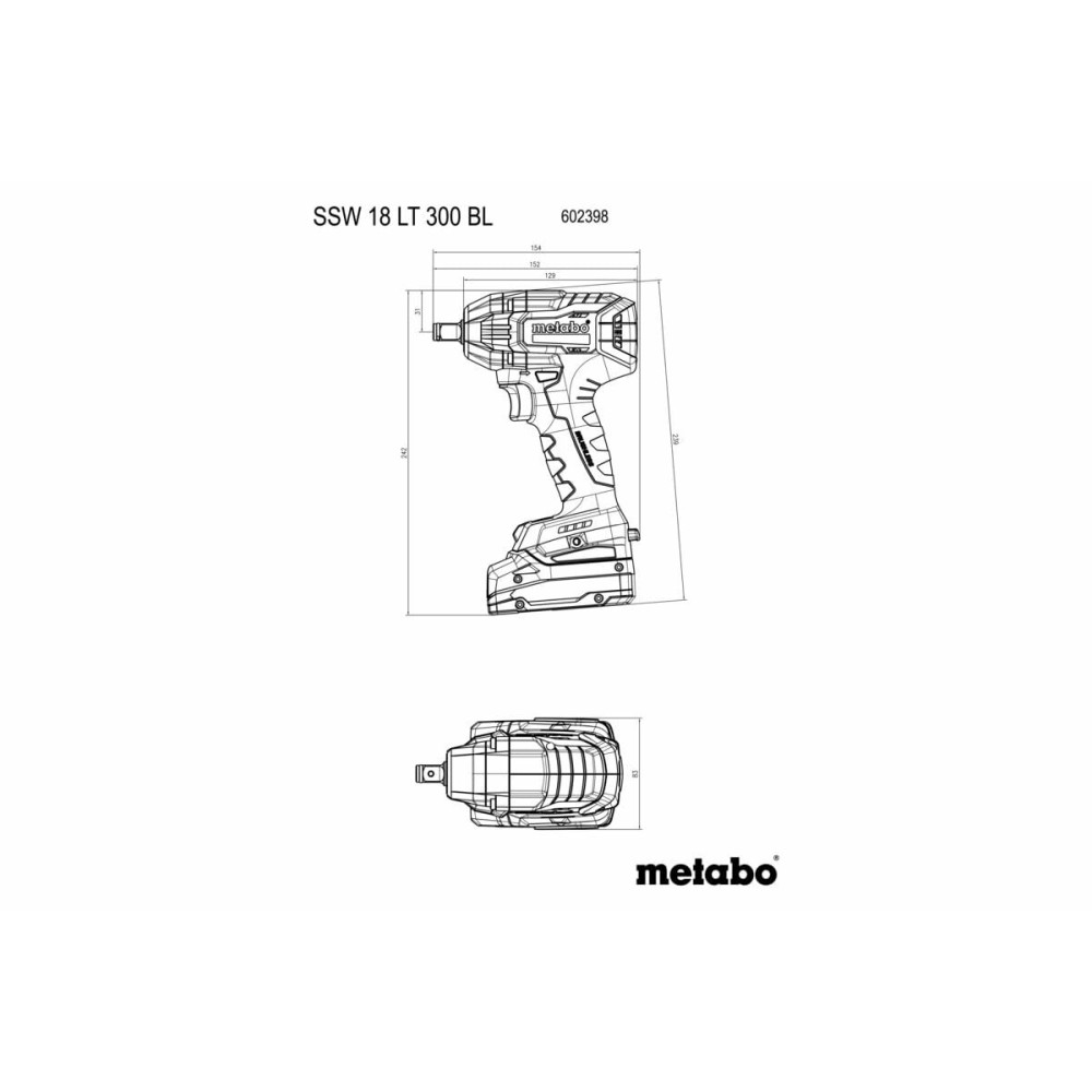 Electric screwdriver Metabo SSW 18 LT 300 BL
