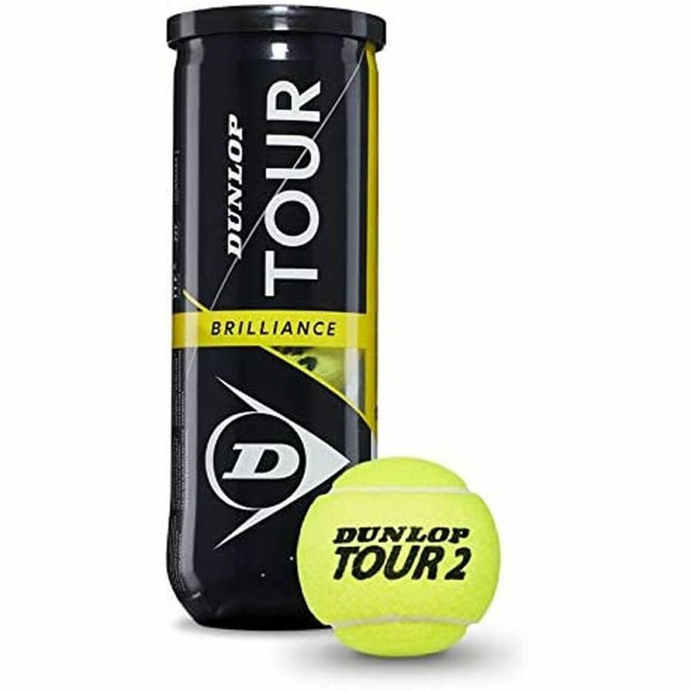 Tennisbälle Brilliance Dunlop 601326 Gelb Schwarz (3 pcs)