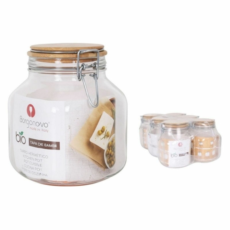 Jar Borgonovo Primizie Bamboo 1,7 L 12 x 12 x 17 cm (6 Units)