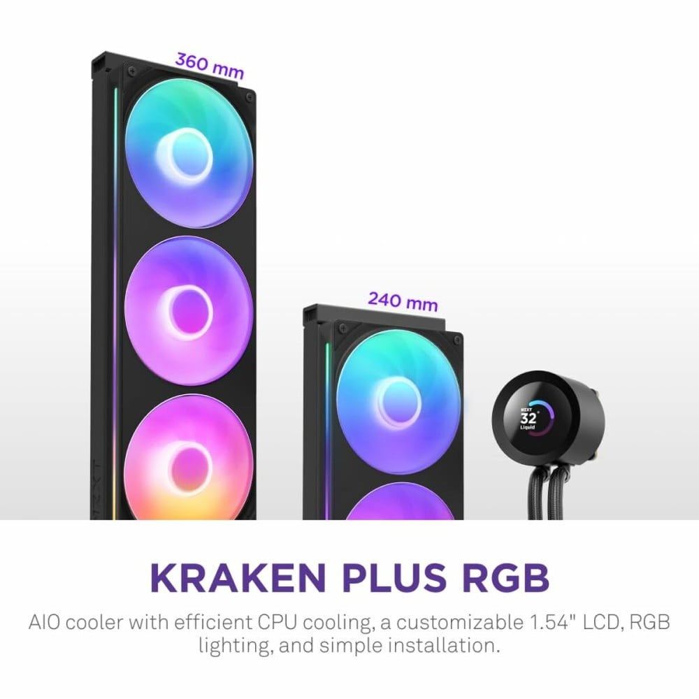 Flüssigkühlungs-Kit NZXT RL-KR360-B2 Kraken Plus 360 RGB