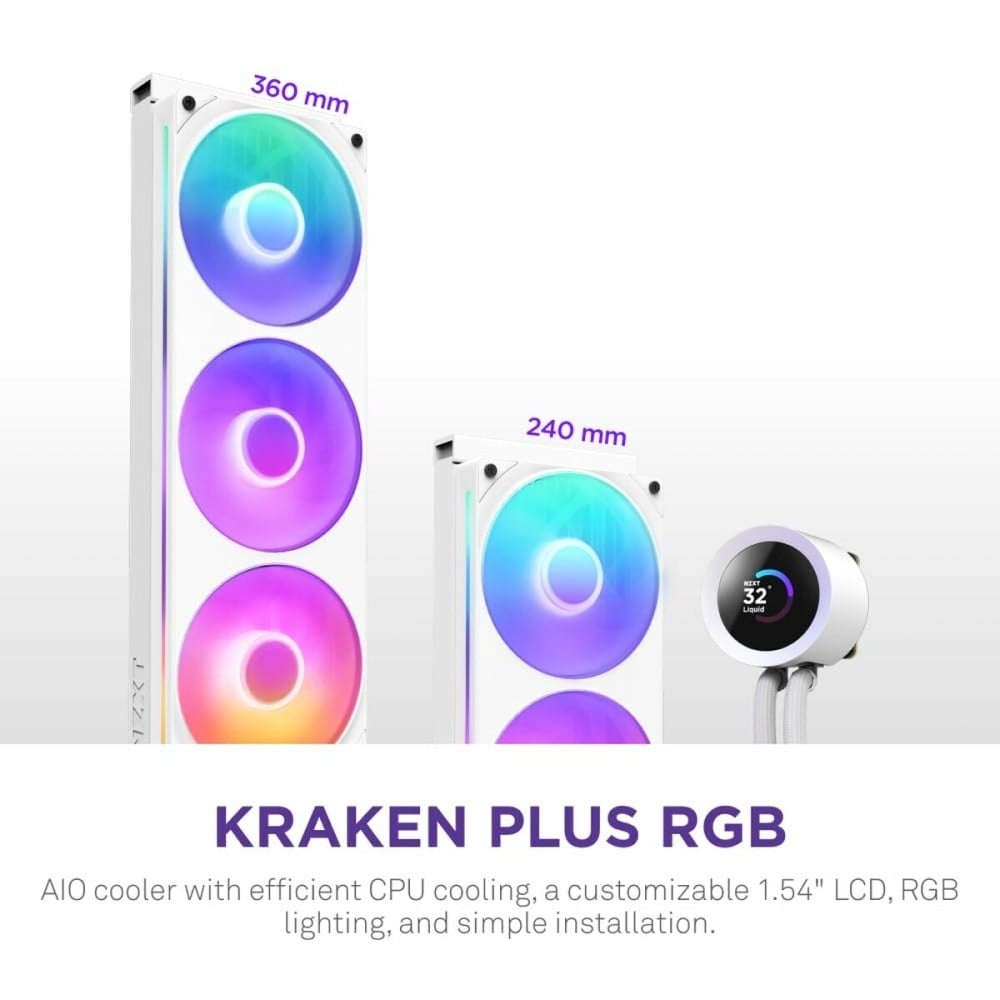 Kit de refroidissement liquide NZXT RL-KR360-W2 Kraken Plus 360 RGB