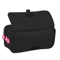 Triple Carry-all Kappa Black and pink Black (21,5 x 10 x 8 cm)