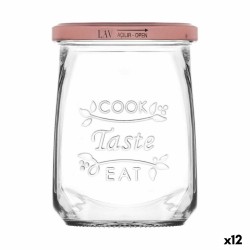 Transparent Glass Jar Inde Tasty 550 ml With lid (12 Units)