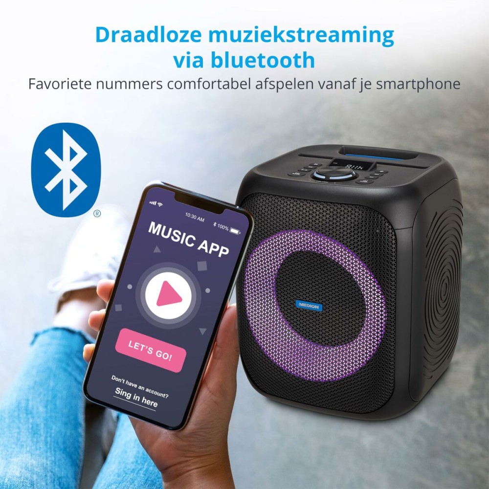 Portable Bluetooth Speakers Medion Black 50 W
