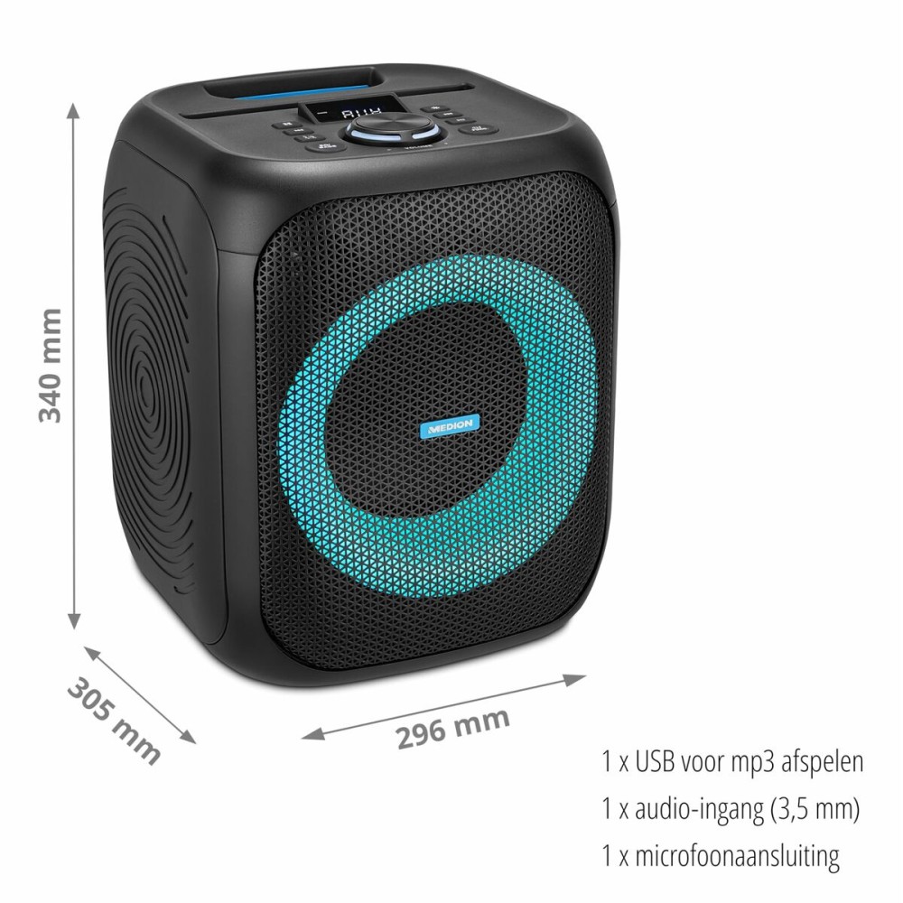 Portable Bluetooth Speakers Medion Black 50 W