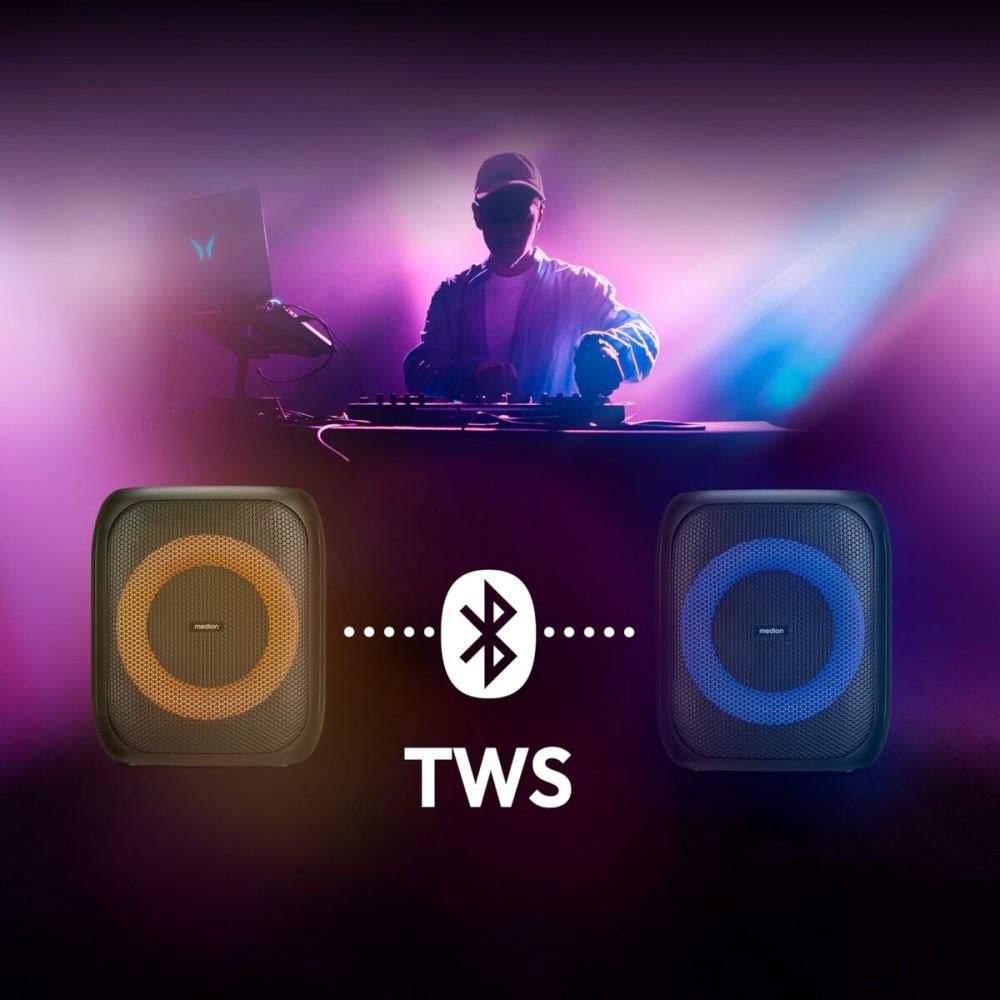 Tragbare Bluetooth-Lautsprecher Medion Schwarz 50 W