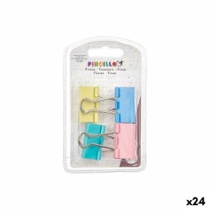 Clamps Pincello 389 Multicolour Metal Clip Large (24 Units)