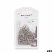 Clips Pincello 382 Silberfarben Metall Mittel (24 Stück)