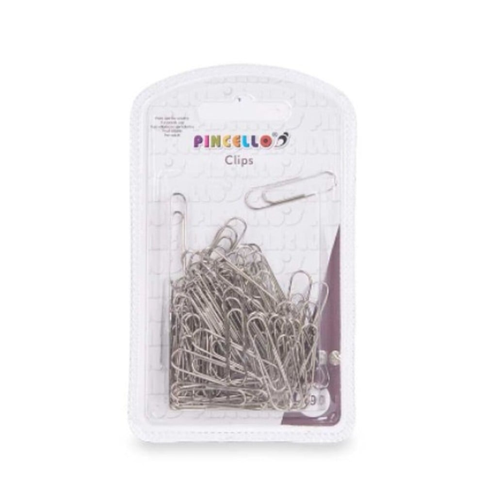 Clips Pincello 382 Silver Metal Medium (24 Units)