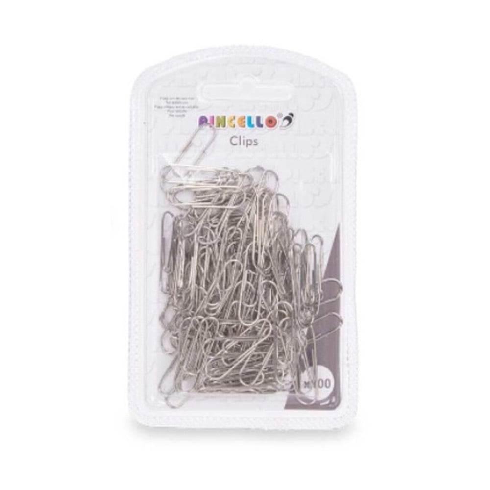 Clips Pincello 381 Silver Metal Small (24 Units)