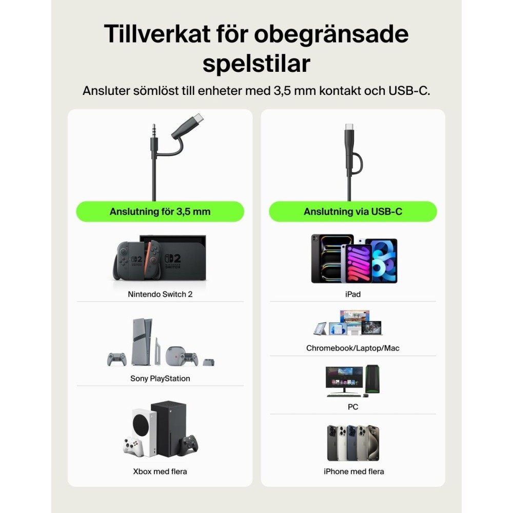 Kopfhörer Belkin Inspire Nintendo Switch 2