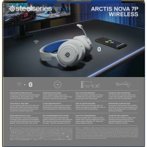 Kopfhörer mit Mikrofon SteelSeries Arctis Nova 7P Weiß