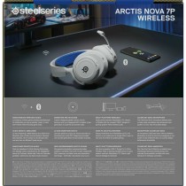 Kopfhörer mit Mikrofon SteelSeries Arctis Nova 7P Weiß