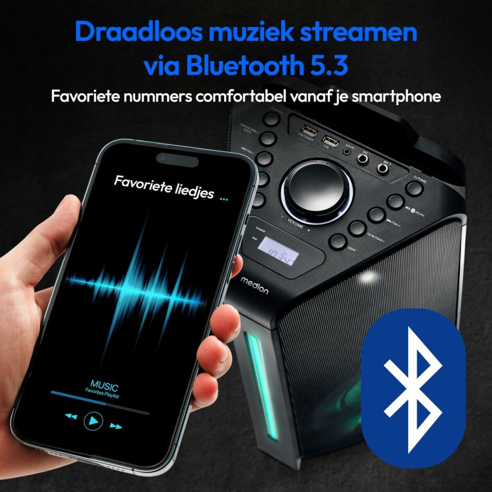 Tragbare Bluetooth-Lautsprecher Medion LIFE P61552 Schwarz