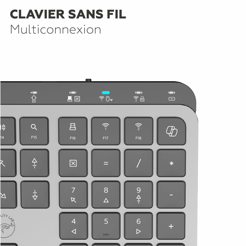 Keyboard Mobility Lab KP450W Black Grey
