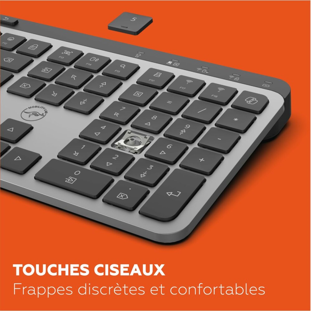 Clavier Mobility Lab KP450W Noir Gris