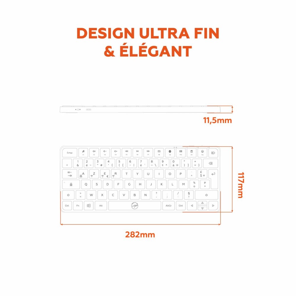 Keyboard Mobility Lab KP430W Mini Grey