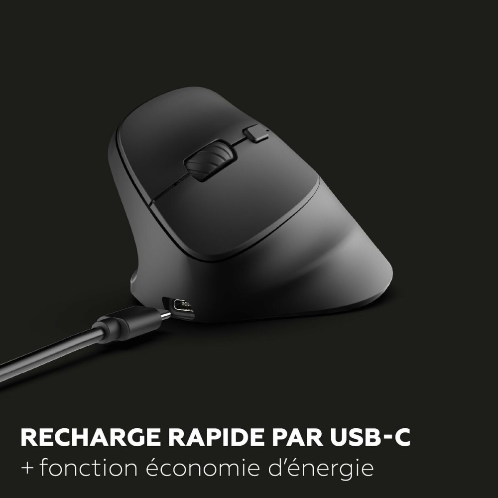 Mouse Mobility Lab ERGO M30W LEFT Schwarz Vertikal