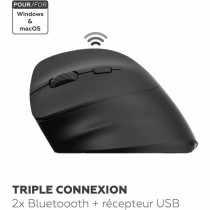 Mouse Mobility Lab ERGO M30W LEFT Schwarz Vertikal
