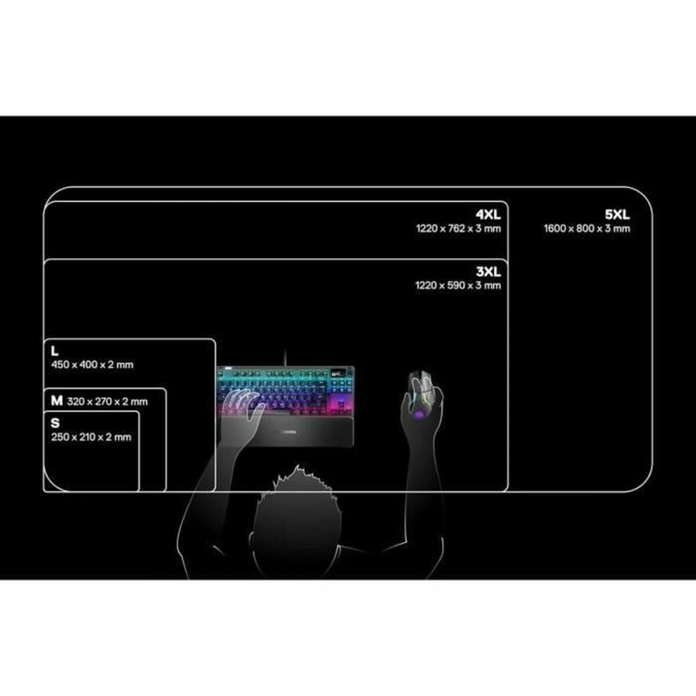 Tapis Gaming SteelSeries Steelseries QcK 3XL Noir 122 x 59 cm