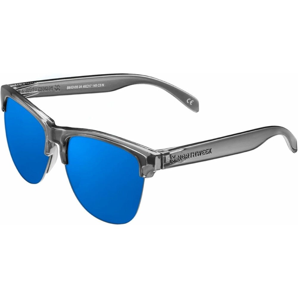 Unisex-Sonnenbrille Northweek Gravity Ø 48 mm Grau Durchsichtig