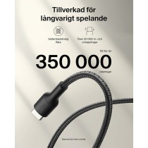 USB Cable Belkin ENA008HQ2MBK Black 2 m