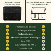 Heißluftfritteuse Cuisinart AFD10XBLE Schwarz 2400 W 10,4 L