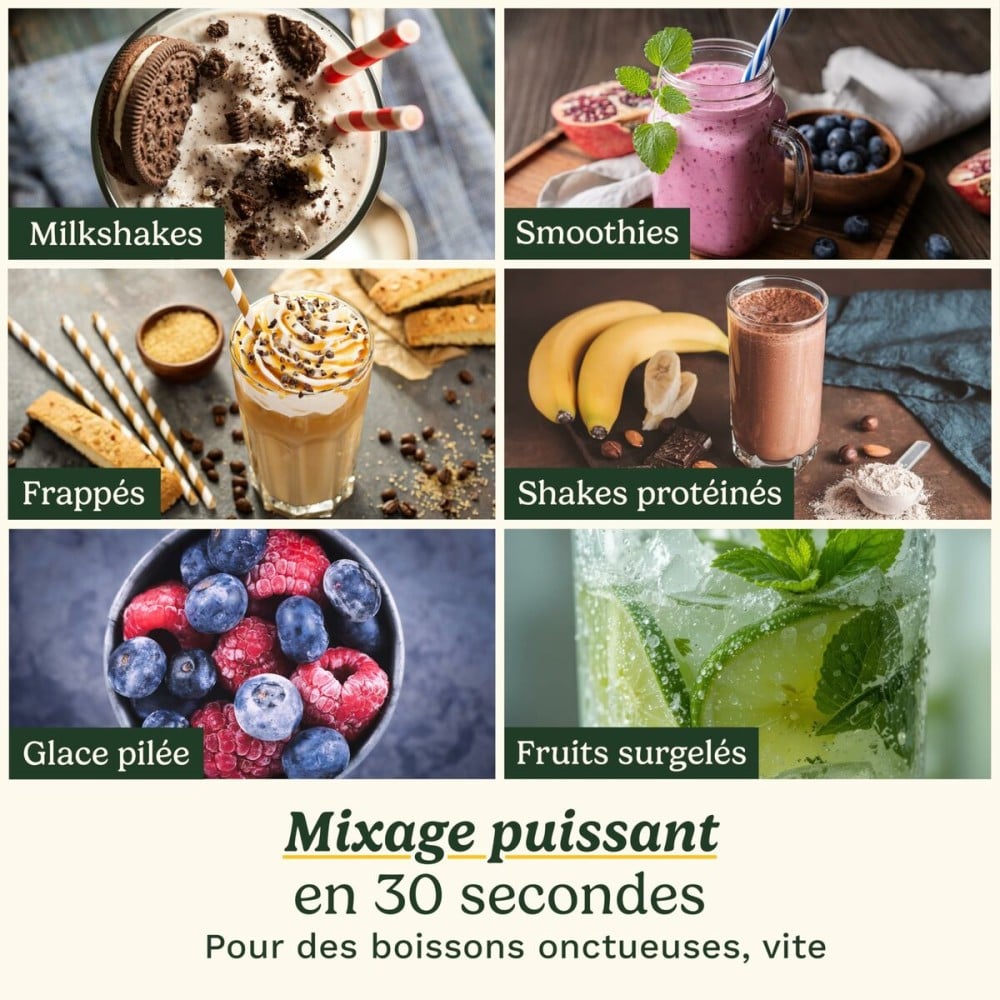 Bol mixeur Cuisinart PBL100E Blast&Go 120 W Blanc 500 ml