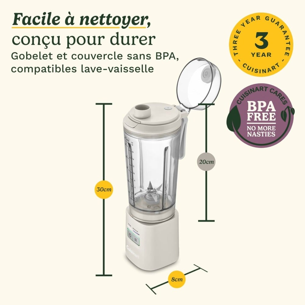 Standmixer Cuisinart PBL100E Blast&Go 120 W Weiß 500 ml