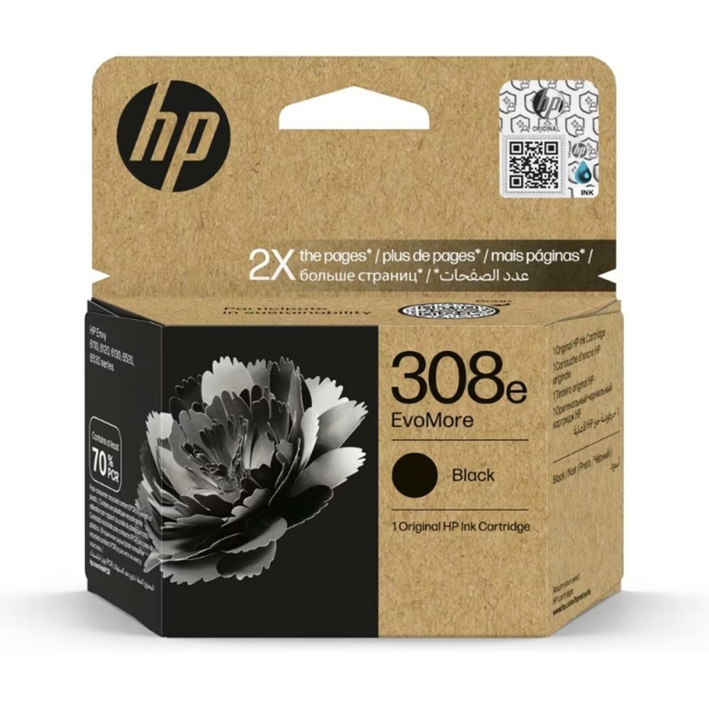 Cartouche d'encre originale HP SERIES 6110, 6120, 6130, 6520, 6530 - Nº 308E Noir (1 Unité)
