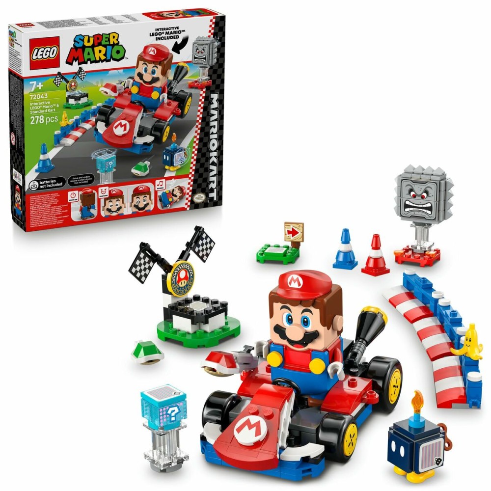 Konstruktionsspiel Lego 72043 Interactive LEGO Mario and Standard Kart 278 Stücke