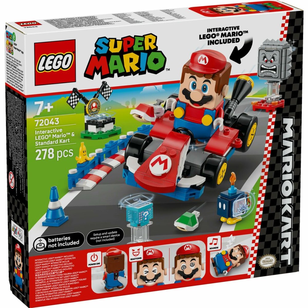 Konstruktionsspiel Lego 72043 Interactive LEGO Mario and Standard Kart 278 Stücke