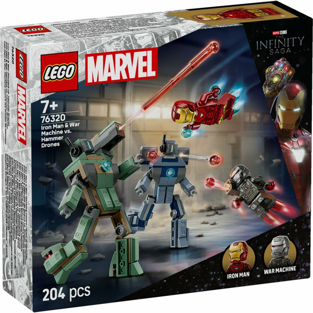 Konstruktionsspiel Lego 76320 Iron Man & War Machine VS Hammer Drones 204 Stücke