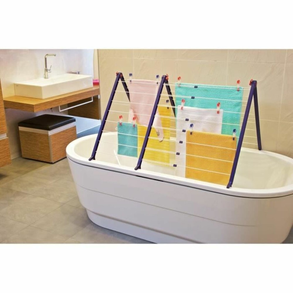 Wäscheständer Leifheit Bathtub Dryer Pegasus V 133 x 66,5 cm Blau Weiß Metall