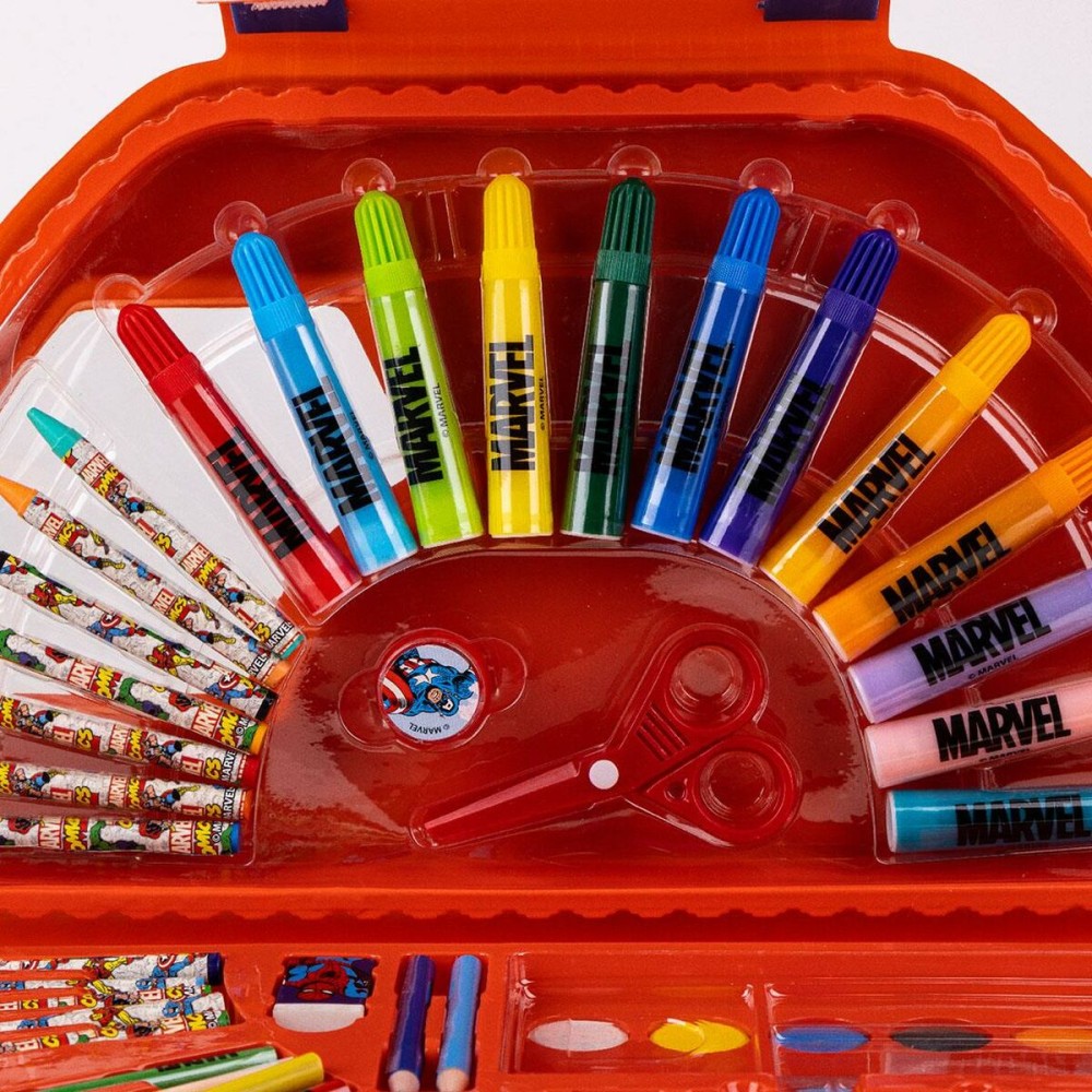 Stationery Set Marvel 50 Pieces Red