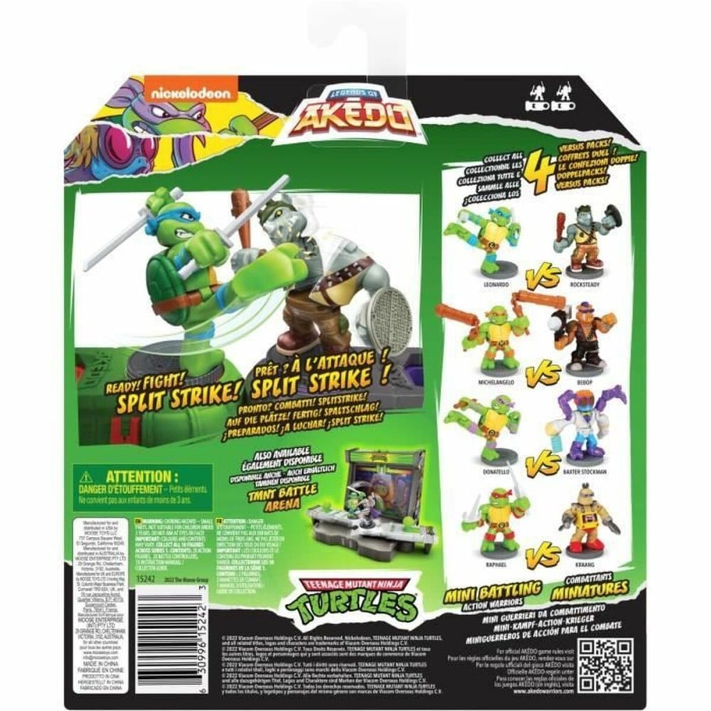 Figurines de combat Teenage Mutant Ninja Turtles Legends of Akedo: Donatello vs Baxter Stockman