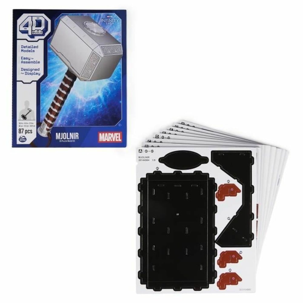 Konstruktionsspiel Marvel Mjolnir 87 Stücke 48 x 14 x 54,5 cm Braun Bunt