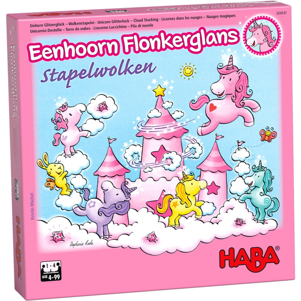 Tischspiel HABA Unicorn Glitterluck Cloud Stacking