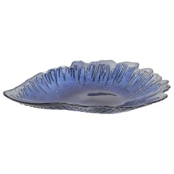 Centre de Table Romimex Bleu verre Coquillage 40 x 6 x 29 cm