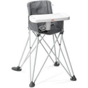 Chaise haute Bright Starts Pop N Dine Gris