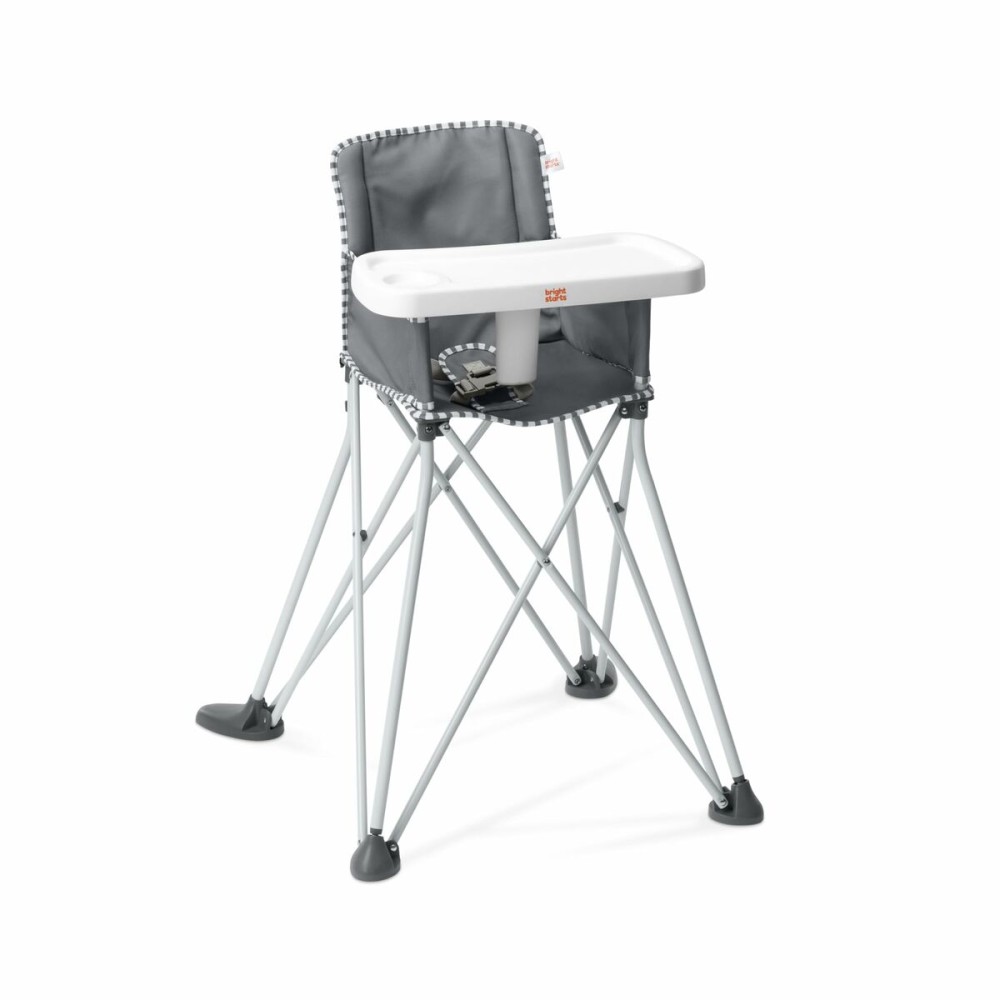Chaise haute Bright Starts Pop N Dine Gris