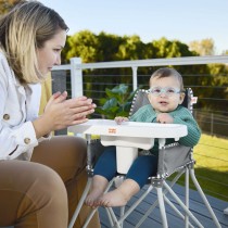 Chaise haute Bright Starts Pop N Dine Gris