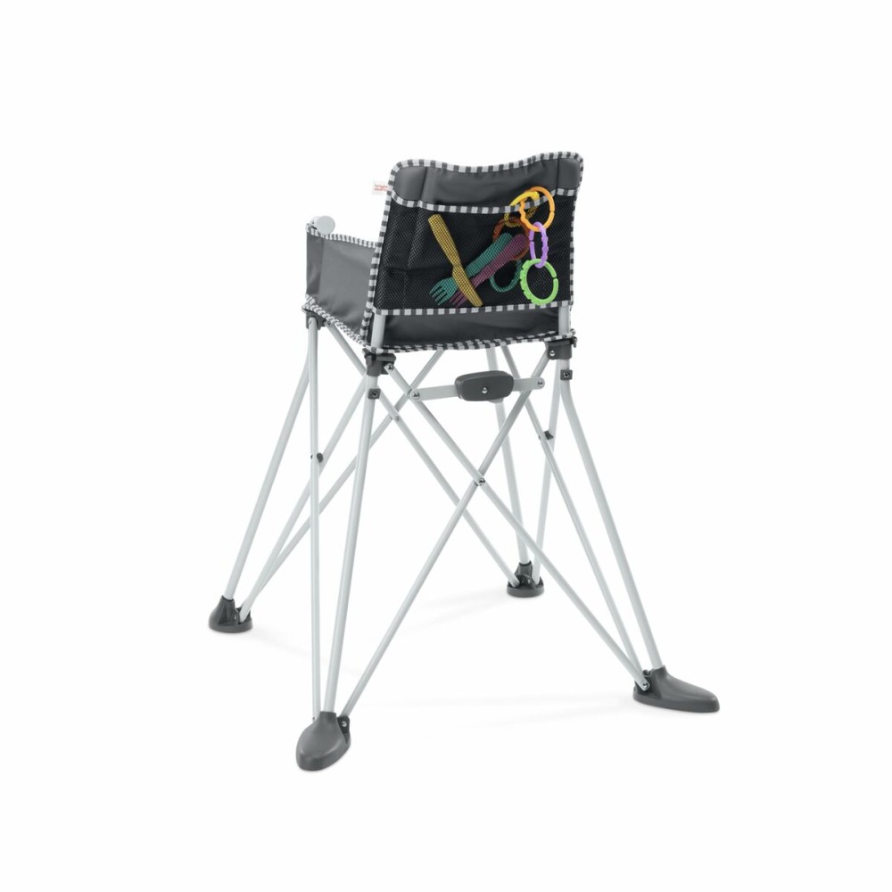 Chaise haute Bright Starts Pop N Dine Gris