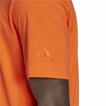 Herren Kurzarm-T-Shirt Adidas  Essentials Embroidered Linear Orange