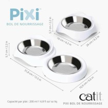 Mangeoire pour chats Catit Blanc Acier inoxydable