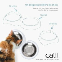 Mangeoire pour chats Catit Blanc Acier inoxydable