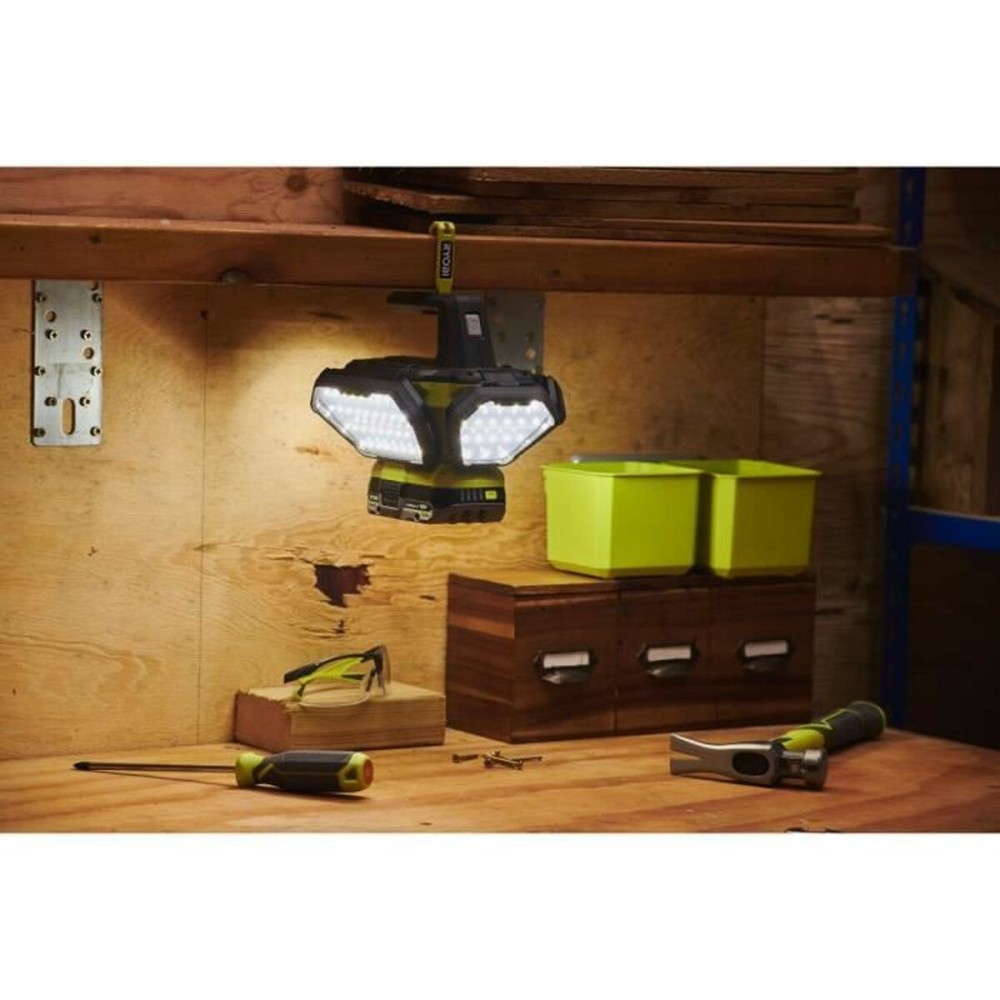 LED-Strahler Ryobi 360° 500 lm grün Grau