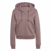 Damen Sweater mit Kapuze und Reißverschluss Adidas ALL SZN Fleece Kaffee