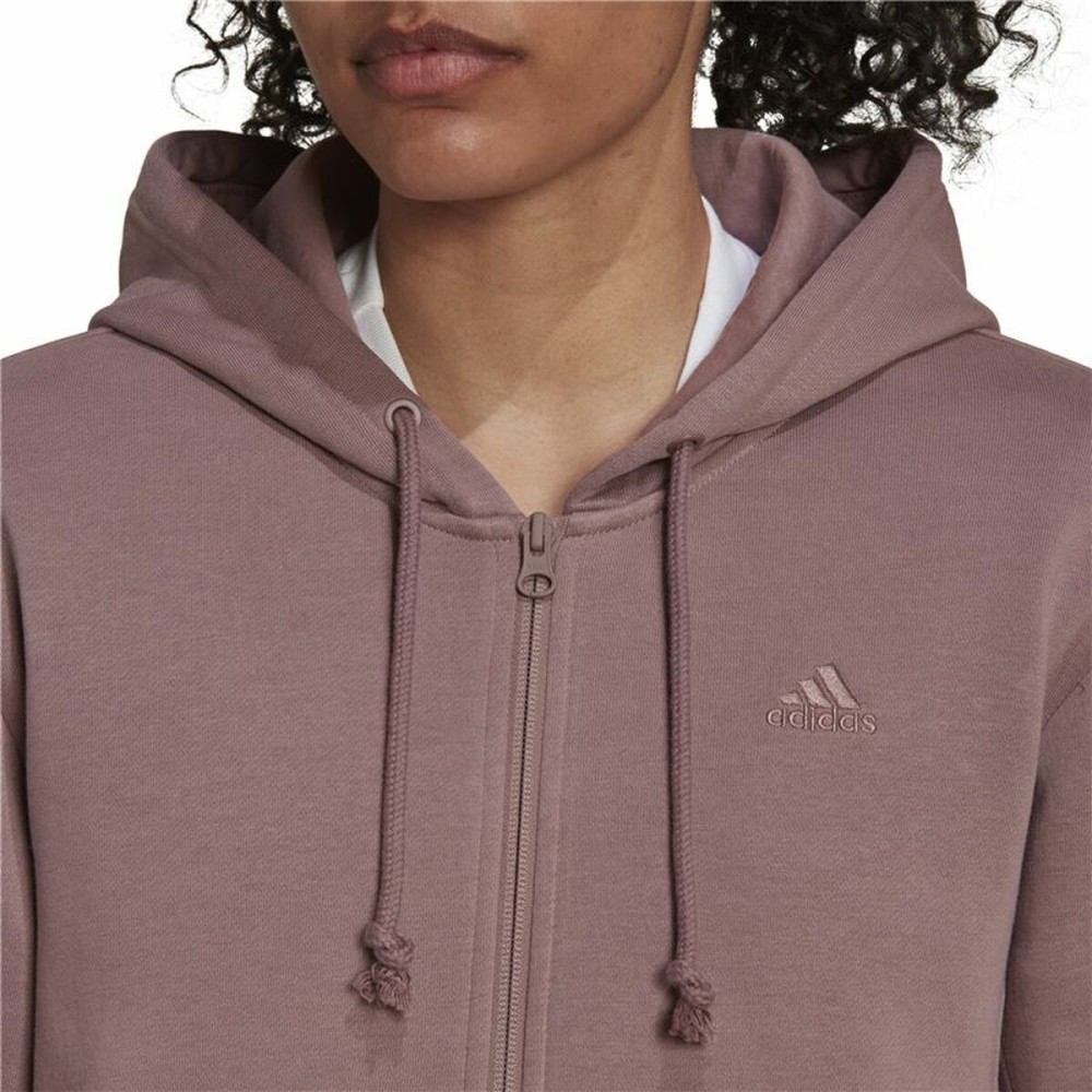 Sweat à capuche et fermeture éclair femme Adidas ALL SZN Fleece Café