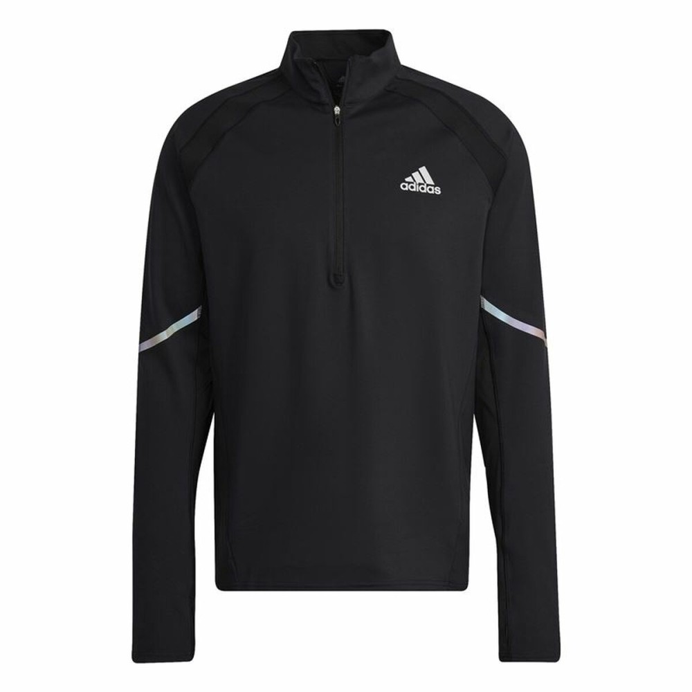 Herren Sweater ohne Kapuze Adidas Fast 1/2 Zip Schwarz